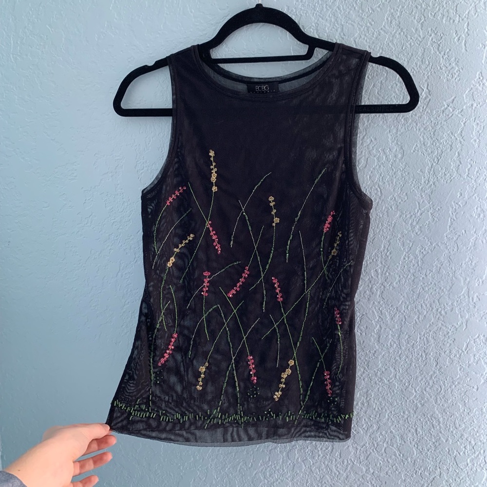 BCBG MaxAzria Beaded Top